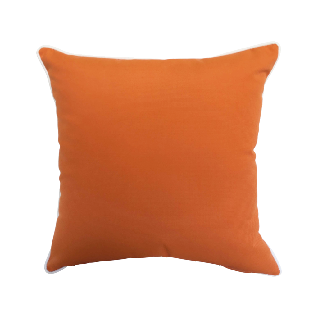 Sunbrella Canvas Tangerine w/ piping - Steal the Limelight